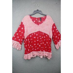 Sacred Threads 3/4 Belled Sleeve Blouse-Size S/M